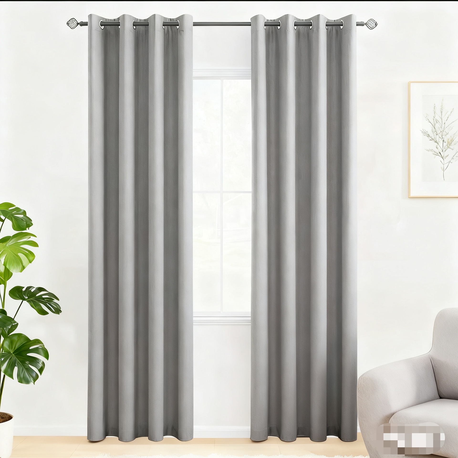 New Popular Waterproof Solid Color Insulated Curtains Full Blackout Curtains for Living Room and Bedroom