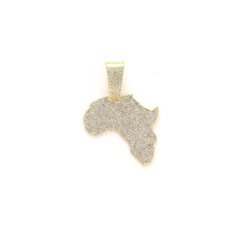 Personalised Cuban Chain Map Pendant Necklace For Men Elegant_voghion.com