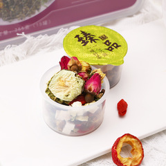 Wholesale small cans of rose lotus leaves, bitter melon tea, lipid flow substitute combination, health-preserving herbal tea, 30 cans and boxes, one piece drop shipping