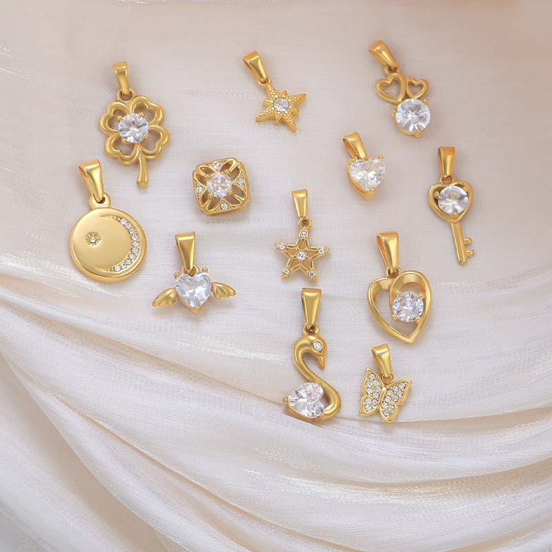 3g Weight Pendant Jewelry Making Type 13.3*20.7mm Jewelry Making Size Real Gold Plated Plating Material Zircon Inlay Material DIY Jewelry Accessories Classification 1 Piece Quantity 304 Stainless Steel Material Star, Heart Shape, Butterfly Pattern All Seasons Season Polished Finish IG Style Style Waterproof Non Tarnish, Inlay Craft 1 Piece 13.3*20.7mm 304 Stainless Steel Zircon Real Gold Plated Star Heart Shape Butterfly Polished Pendant DIY Jewelry Accessories 5