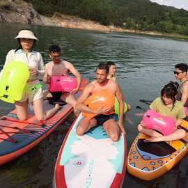 加厚游泳浮标户外漂流防溺水专用双气囊跟屁虫浮漂跟屁球水上背漂