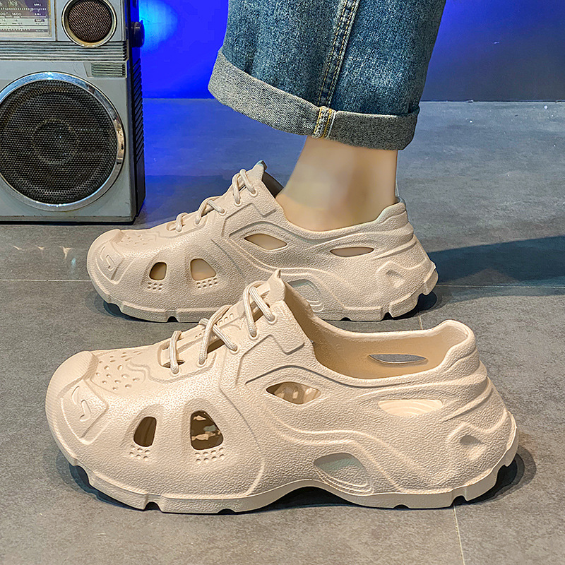 Zapatos de coco para hombres de verano, zapatillas de cavidad antideslizantes, zapatillas de playa para conducir.