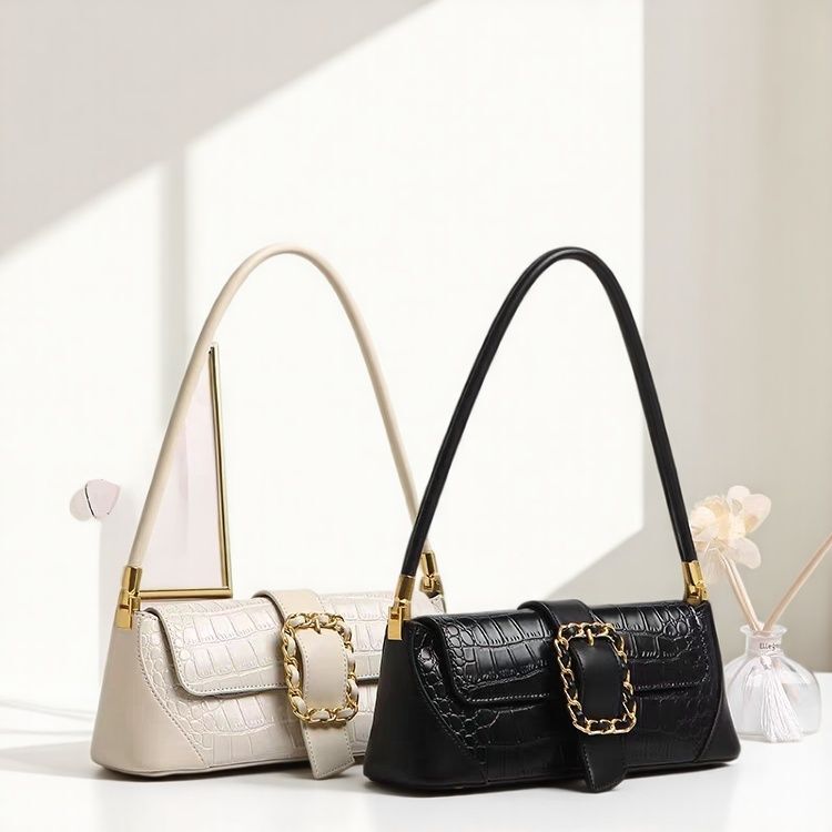 2026 Crossbody Bag with a Unique Design, Crocodile Pattern Women's Handbag, High-End Shoulder Underarm Bag, Pu Women's Bag 2026 Crossbody Bag with a Unique Design, Crocodile Pattern Women's Handbag, High-End Shoulder Underarm Bag, Pu Women's Bag