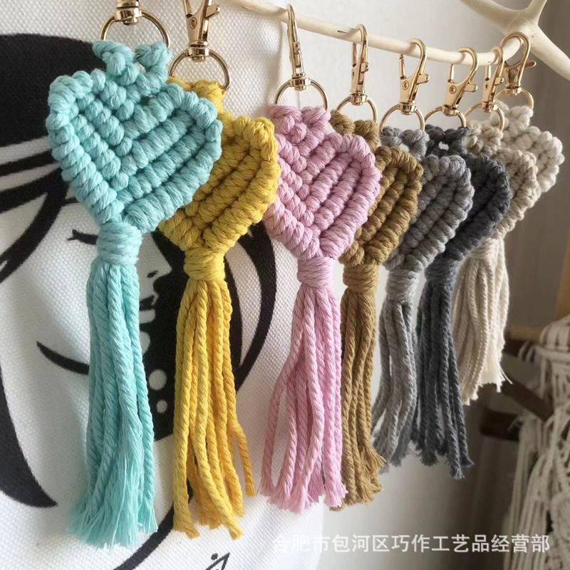 Accesorios para llaves tejidos a mano, llavero, accesorios de la dinastía han, bolso para teléfono móvil, colgante de joyería, pequeños regalos creativos al por mayor