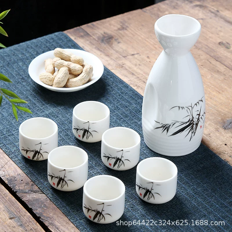 Ceramic Japanese wine set, wineglass, wholesale