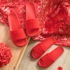 Festive red slippers for beloved indoor, slide, wholesale