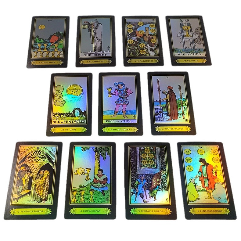 Neue Little Knight Spanische Lernkarten Klassische Tarot-Orakelkarten auf Lager_voghion.com