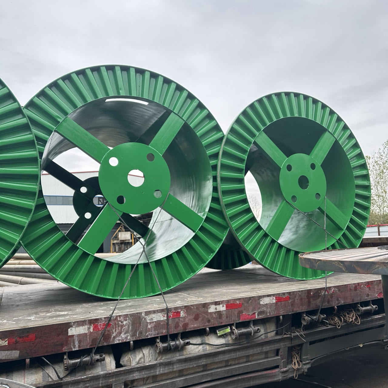 冲压线盘钢铁线盘工字轮铁线盘冲压盘瓦楞盘双层高速盘盘具