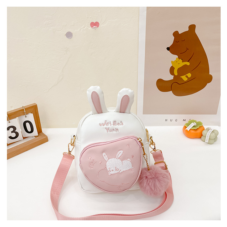 Girl's Small Pu Leather Animal Cute Zipper Crossbody Bag display picture 4