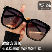 新款墨镜女高级感ins网红同款防晒太阳镜潮大框圆脸显瘦眼镜35033