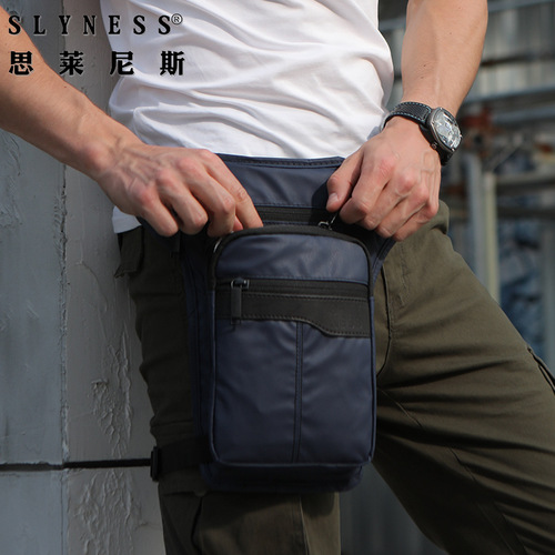 Cross-border exclusive men's outdoor sports waist bag, wholesale versatile leg-cross bag, large capacity, lightweight, waterproof cross-body bag