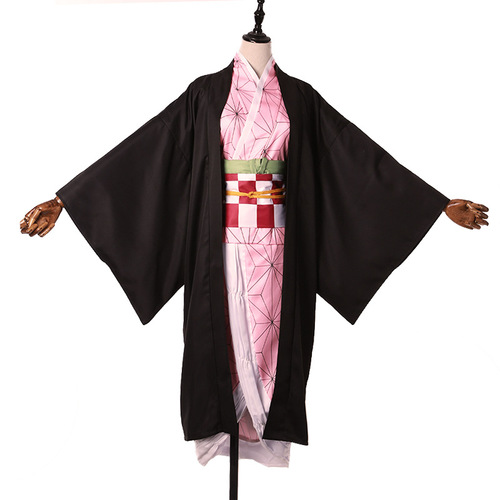 Kimetsu no Yaiba cos costume jacket Kamado Tanjiro butterfly ninja Nezuko cosplay complete set