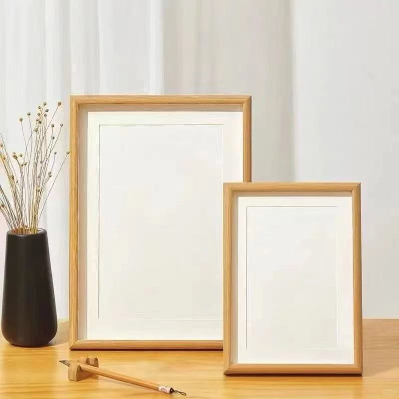 Hollow Tempered Glass Photo Frame Specimen Calligraphy and Painting Three-Dimensional Hollow Design 678inch A43 Wooden Picture Frame Decoration Wholesale