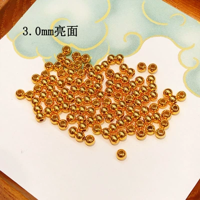 Zərgərlik ara hissələri Small Gold Beads 2mm2.5mm3mm4mm5mm - 3mm-glossy-surface-about-20-pieces-per-gram-note-1-5mm-is-sold-by-the-gram-6mm-12mm-is-sold-by-the-piece