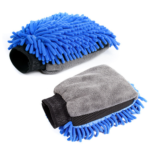 Chenille car wash gloves waterproof thickened double-sided coral velvet car wipes car supplies beauty cleaning tools