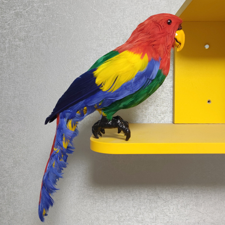 Simulation parrot feather handmade products Simulation bird home…