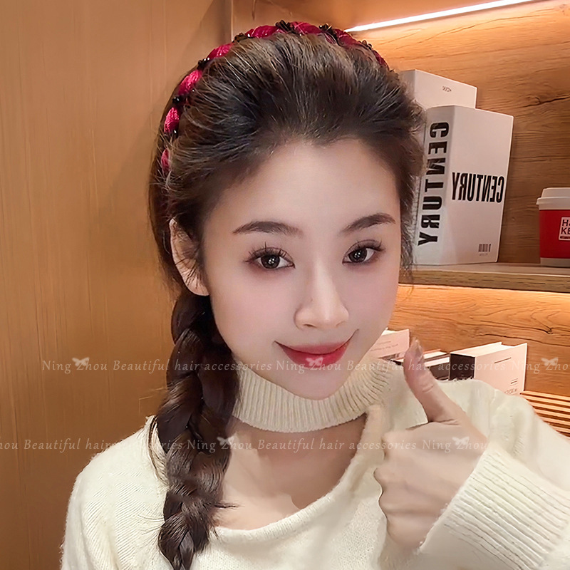 带齿防滑发箍女2025新款外出百搭显脸小头箍气质高颅顶压发卡头饰|undefined