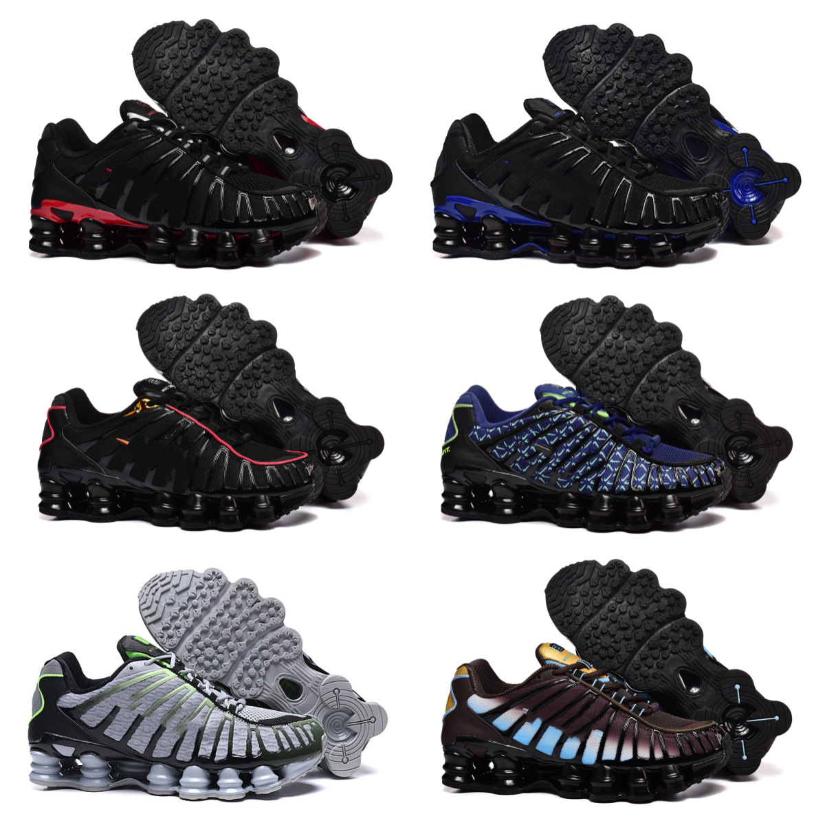 Shox Tl Pillar Shoes 38-47 with Half-Size Options, Cross-Border Unisex Outdoor Training Sports Shoes, Running Shoes, Factory, Europe and America