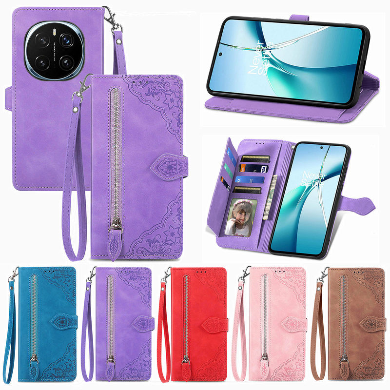 Suitable for Honor Magic 7 Pro Zipper Wallet Flip Phone Card Lanyard Leather Case Honor 400