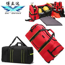 大容量防水防火阻燃防静电消防装备包水域救援背囊带轮子