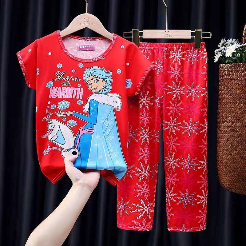 Z-Conjunto corto y largo-Princesa de nieve roja