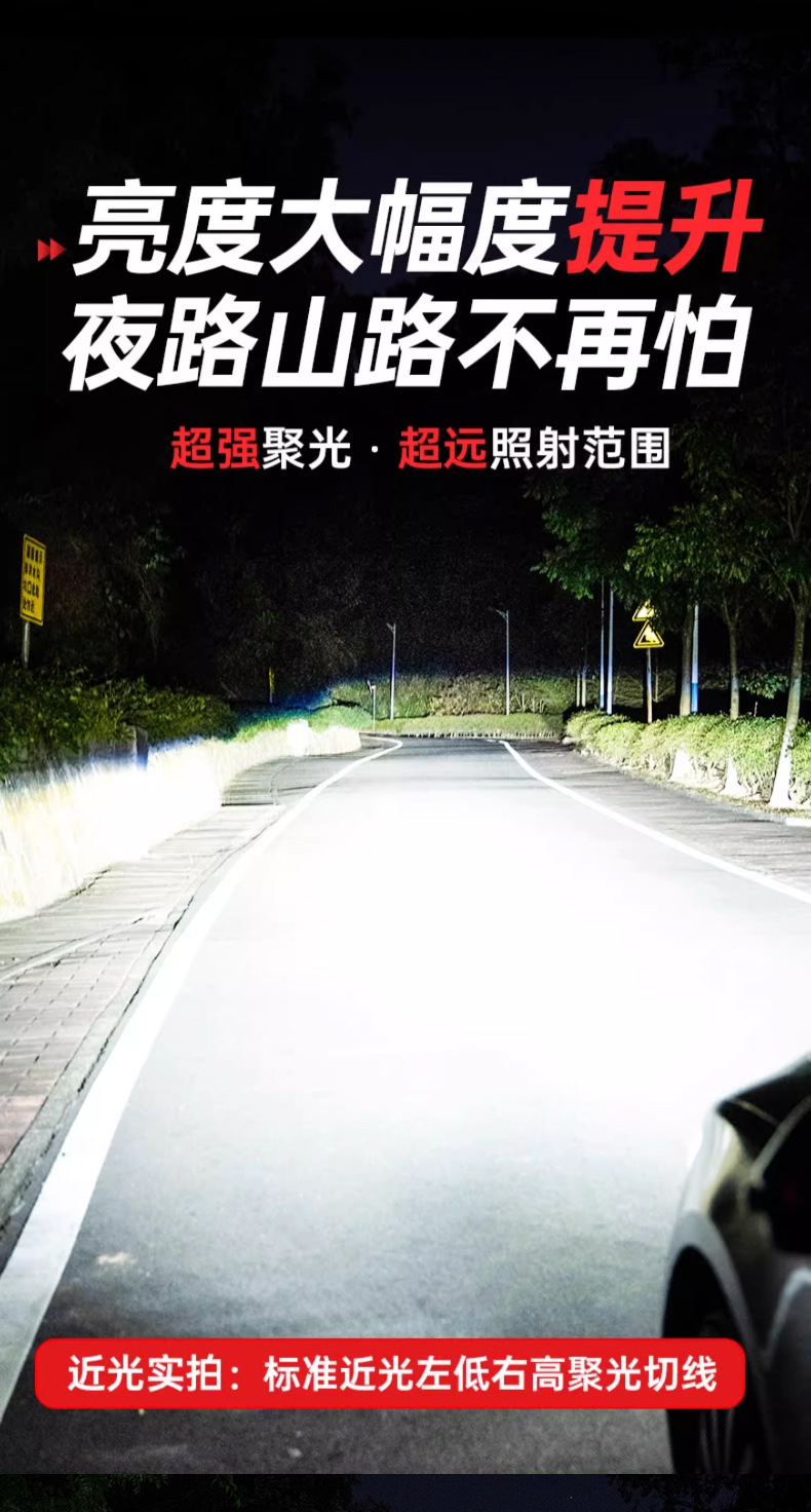 Hailouli Car Led Headlight H4 High and Low Beam Integrated High Power Truck Bulb H1 Modified H7 Source Manufacturer