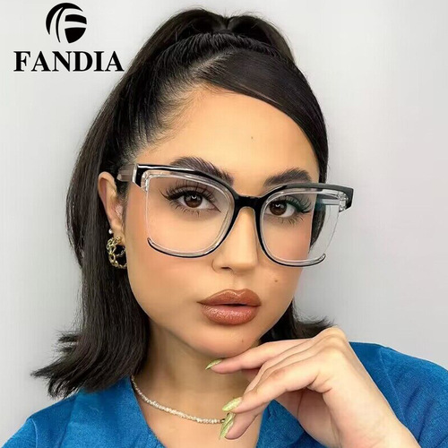 82038 Cross-border new fashion optical glasses color square frame glasses propionate CP insert women's anti-blue light glasses