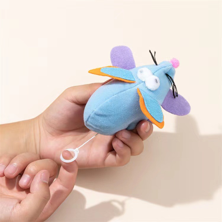 새로운 고양이 장난감 마우스 진동 drawstring 봉제 인형 고양이 소리 장난감 답답한 재미있는 고양이 장난감 애완 동물