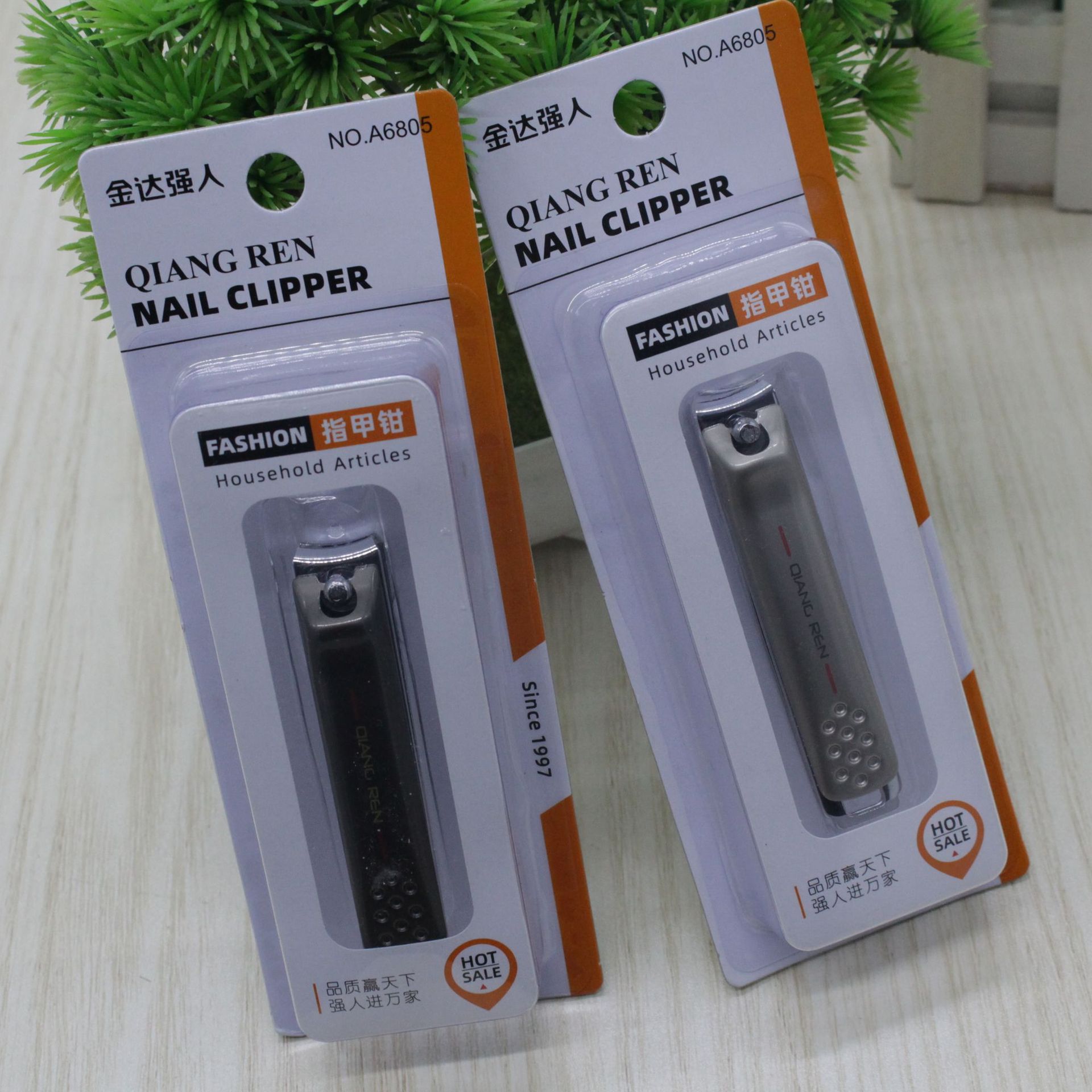 Wholesale Jinda Strongman A6805 New Model Large Nail Clippers Individually Packaged Flat Nail Scissors Various Styles
