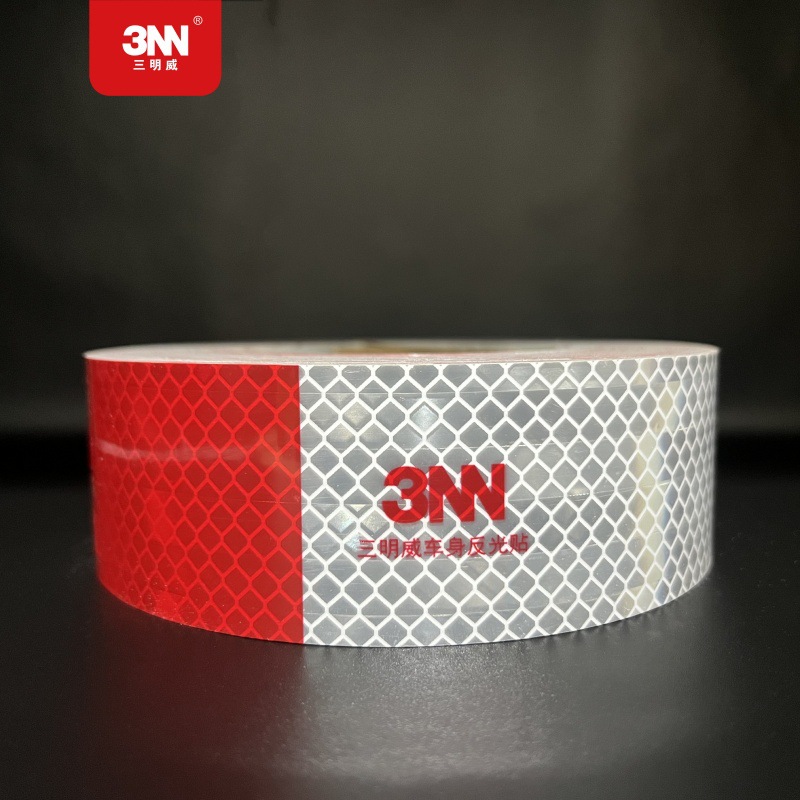 Sanmingwei New GB Aluminized Truck Body Reflective Sticker Sunproof Waterproof Vehicle Annual Inspection Warning Reflective Marking Film