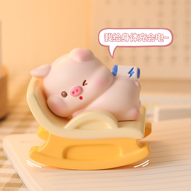 ハイエンドの動物ロッキングチェア装飾品かわいい漫画オフィスワークステーション感情癒し装飾誕生日ギフト|undefined