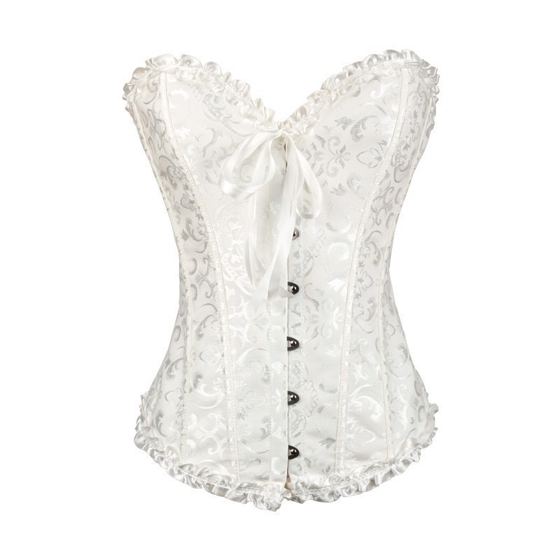 Corte francesa Jacquard corset sexy hueso de pescado soporte de pecho reúne cintura corset corset corset