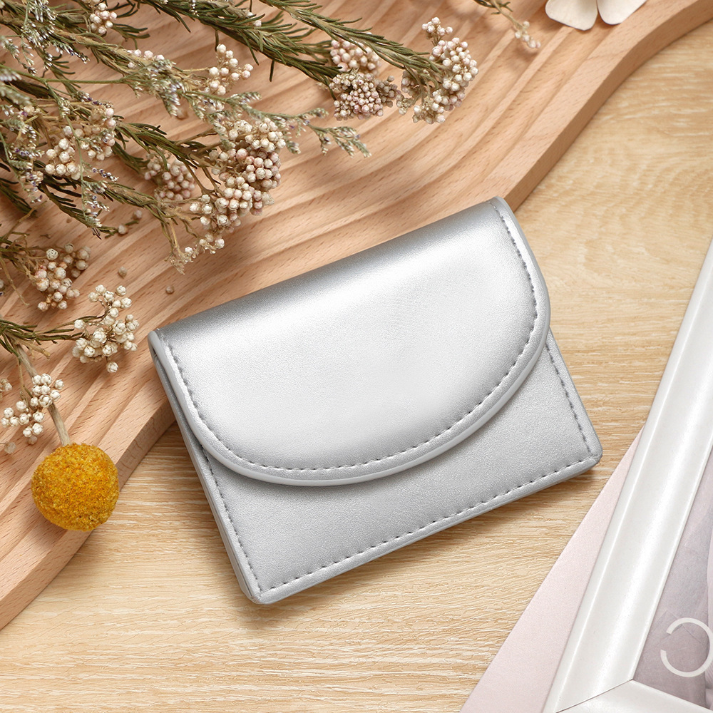 Nuevo bolso de tarjeta para mujer Versión coreana del bolso de tarjeta de color sólido simple para niñas Monedero transfronterizo pequeño y simple al por mayor