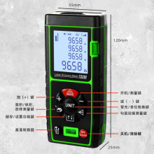 60m手持测量器电子尺量房双水平泡激光测距仪Laser Rangefinder