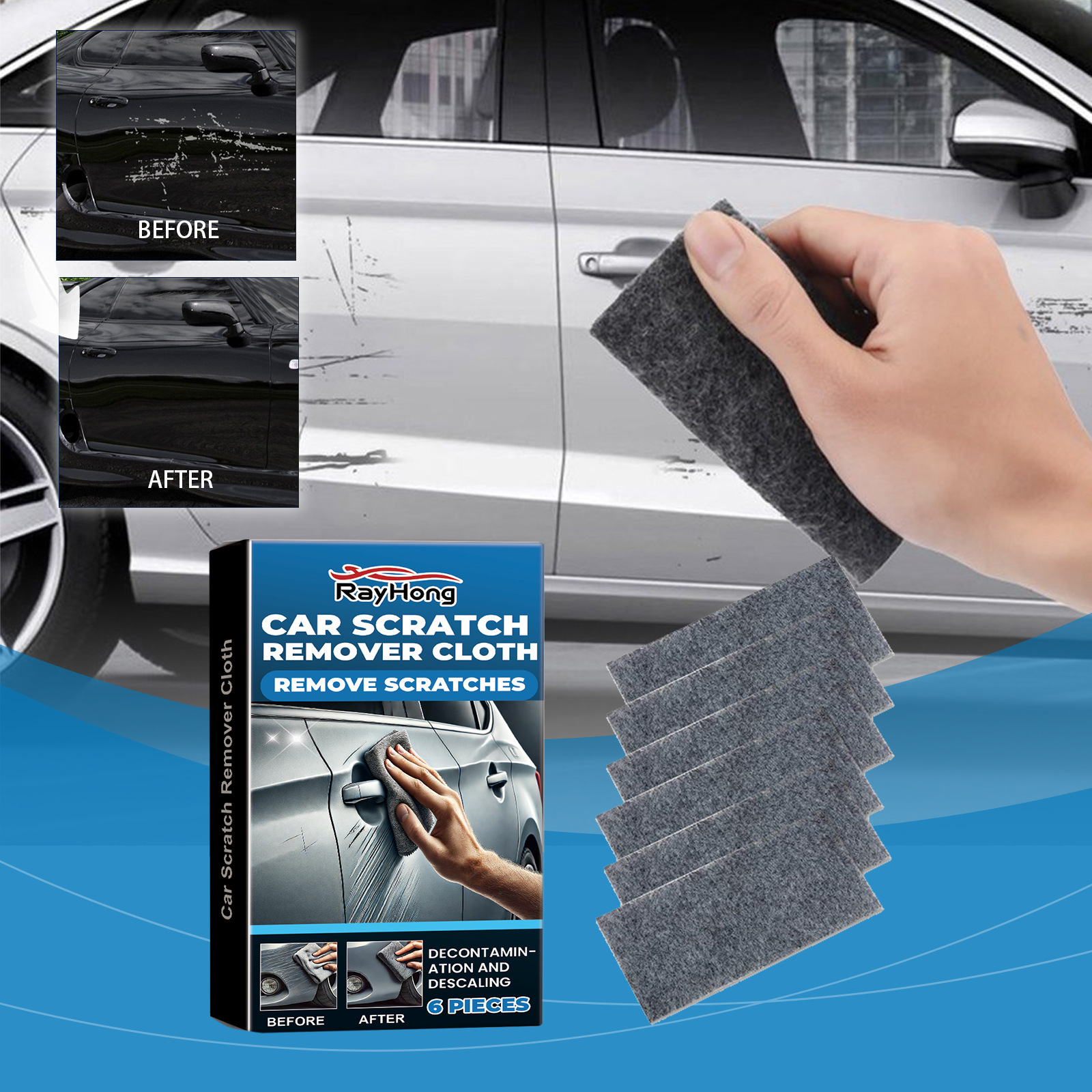 Rayhong Car Scratch Care Cloth Car Paint Scratch Removal Polishing Coating Care Cloth
