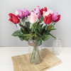 Advanced feel moisturizing rose buds single support rose hand holding simulation flower fake flowers simple home living room decorative flowers