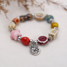 景德镇陶瓷手串新中式民族风批发摆摊手链文艺学生女手串复古风