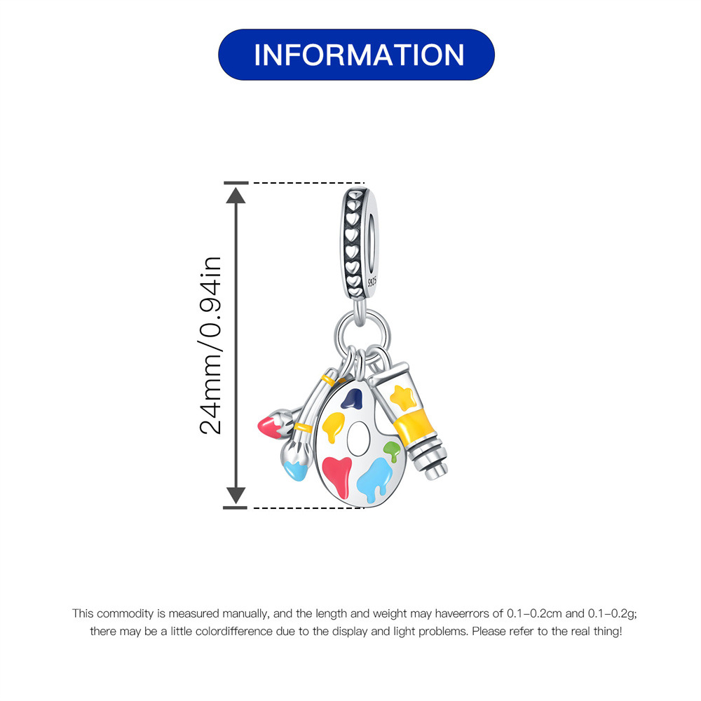 1 Piece 925 Sterling Silver Heart Shape Basketball Anchor Pendant display picture 15