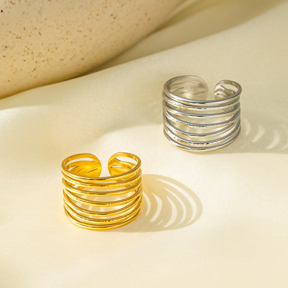 6g Weight PVD Coated Gold Plating Process 18K Gold Plated Plating Material Open Rings Classification 1 Piece Quantity Casual, Daily, Shopping Occasion 304 Stainless Steel Material Heart Shape, Flower, Bow Knot Pattern All Seasons Season Women's Gender Vintage Style, French Style Style Plating Craft Wholesale Jewelry Vintage Style French Style Heart Shape Flower Bow Knot Titanium Steel 18K Gold Plated Plating Open Rings 2