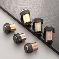 免打孔橡膠防撞門擋 不鏽鋼圓形門阻 安全家用門擋地裝式圓柱門碰