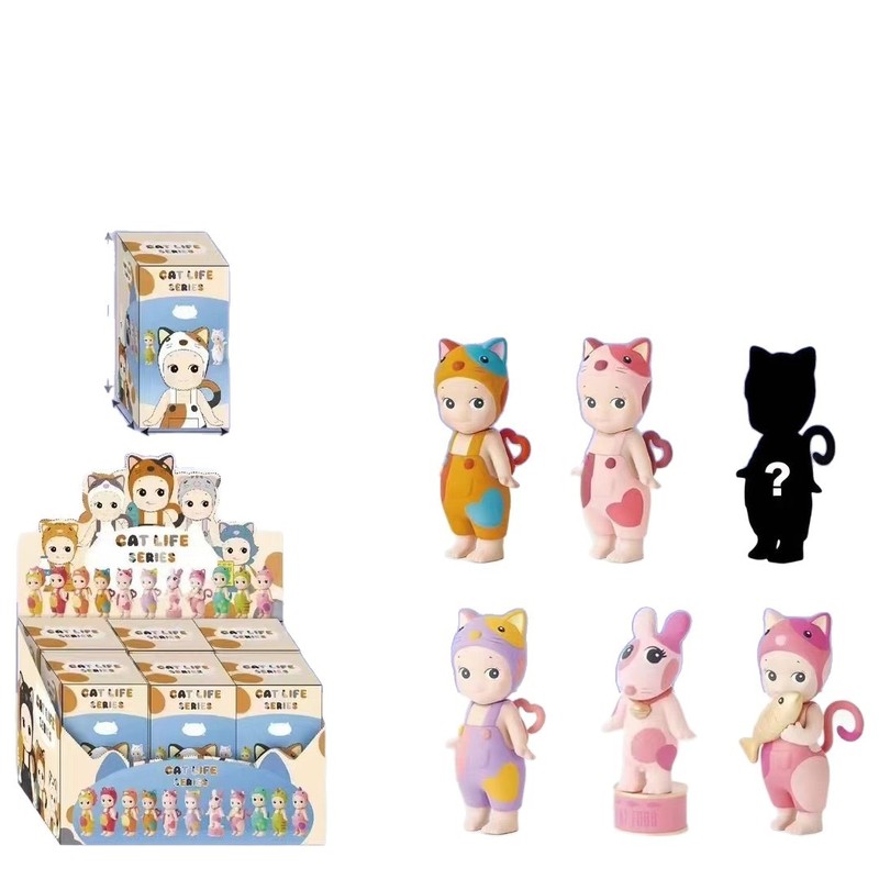 クロスボーダー流行の新製品パパエンジェルブラインドボックス猫睡眠フルーツ動物オーシャンスタイルフィギュア車の装飾品|undefined
