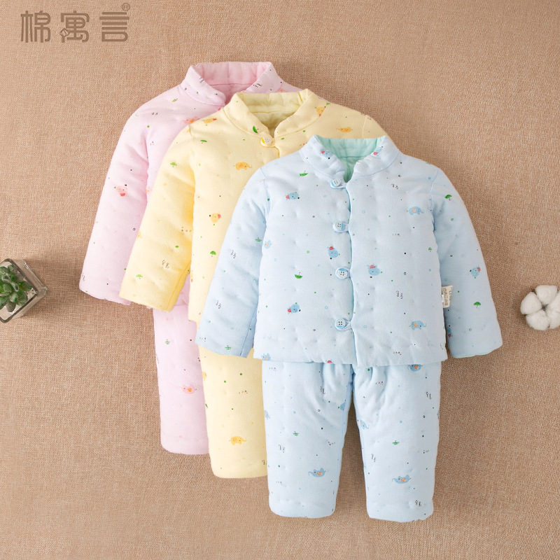 Winter Handmade Cotton Baby Cotton Clothes and Pants, Warm Clothes, School Uniforms, Home Cotton Clothes, Kidsren's Cotton Jacket Suits