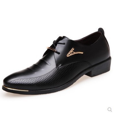 Los hombres de otoño transfronterizos más el tamaño de los zapatos de los hombres zapatos de cuero formales de negocios de los hombres zapatos casuales con cordones de cuero bajo-top image 5