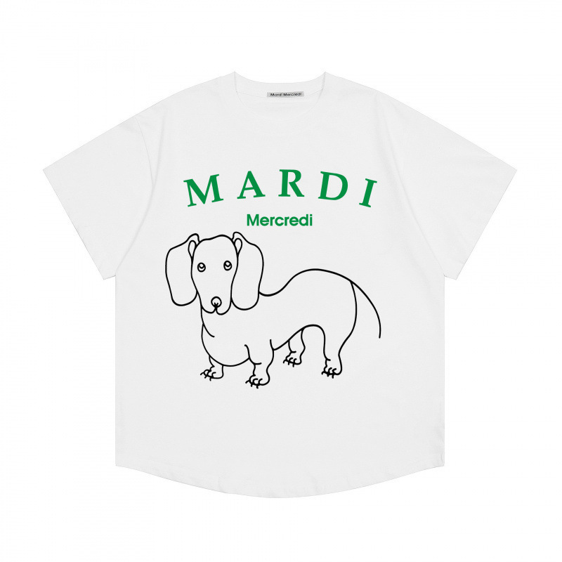 【カウンター品質】韓国マルディトレンドブランド半袖Tシャツリトルデイジードーマンプリントラウンドネックピュアコットンクロスボーダー|undefined