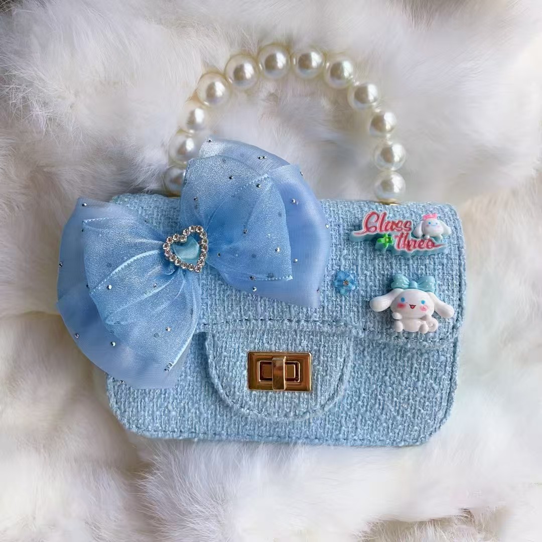 Melody bow bolso de princesa bolso de perla bolso de Año Nuevo bolso de cambio accesorios cadena de hombro