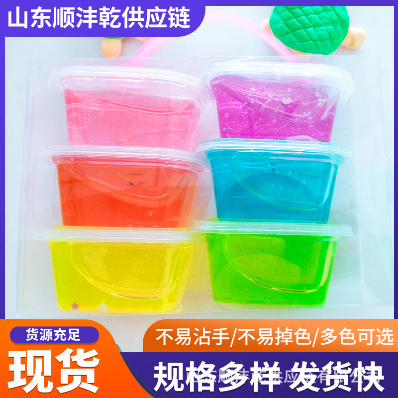 High aesthetic foam glue for children's non-toxic mud, internet celebrity slime set, girl heart non stick, hand safe crystal mud