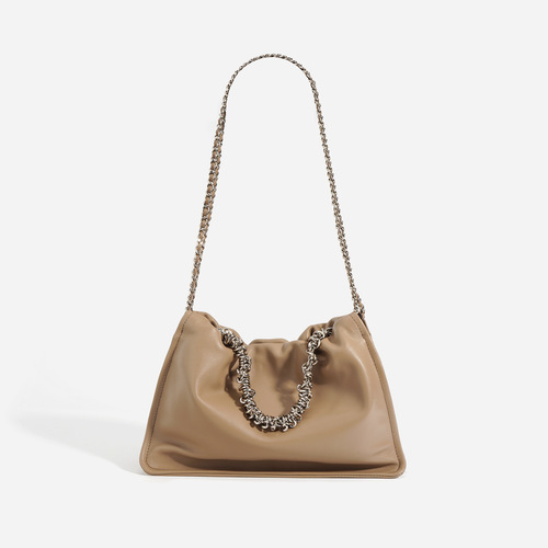 2024 New Unique Original Leather Cloud Pattern Bag for Women Genuine Leather Creased Bag with High-end Feel Shoulder Bag