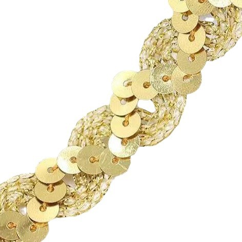 1.5CM ondulado en forma de S lentejuelas lentejuelas con cordones accesorios de ropa de cinta accesorios de ropa de rendimiento de bricolaje al por mayor