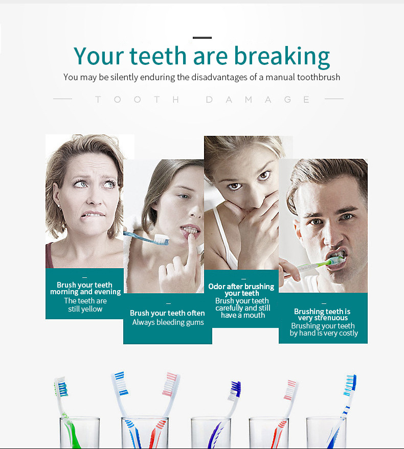 厂家批发软毛牙刷冲牙器充电款全自动成人儿童通用电动牙刷超声波详情3