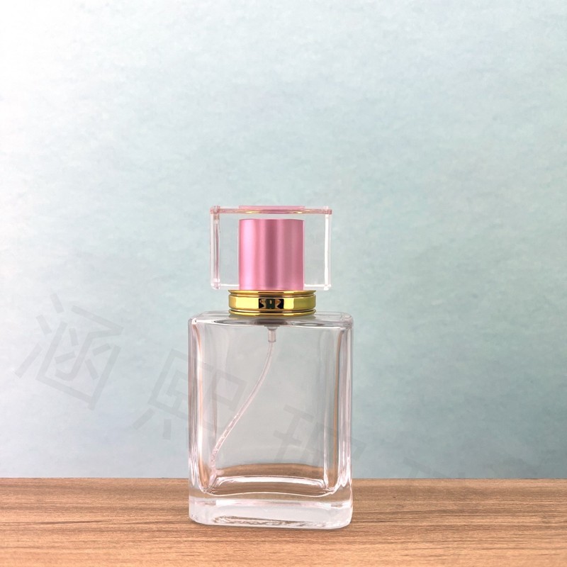 ねじ口平幅肩丸ガラス香水瓶30ml 50ml各種カラーカバーシンプルでおしゃれな携帯分注瓶|undefined